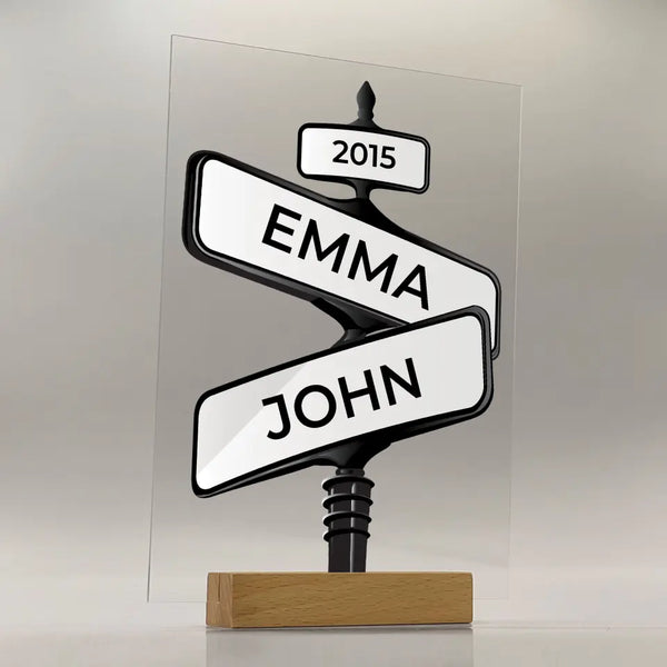 Street Sign Post - Personalised Transparent Acrylic Plaque