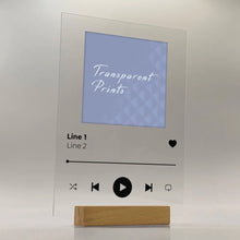 Music Player Album Cover - Personalised Transparent Acrylic Plaque