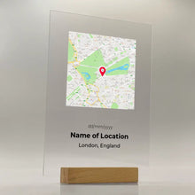 Custom Map - Personalised Transparent Acrylic Plaque