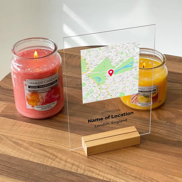 Custom Map - Personalised Transparent Acrylic Plaque